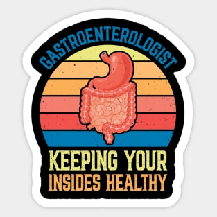 Retro Gastroenterologist Keeping Your Insides Healthy Sticker